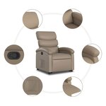 vidaXL Fauteuil inclinable Cappuccino Similicuir