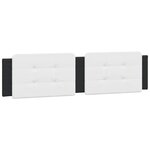 vidaXL Lit avec matelas noir et blanc 200x200 cm similicuir