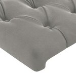 vidaXL Tête de lit à LED Gris clair 183x16x118/128 cm Velours