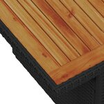 vidaXL Ensemble de canapé de jardin 5 Pièces Noir Poly rotin