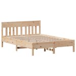 vidaXL Lit bibliothèque sans matelas 160x200 cm bois massif de pin