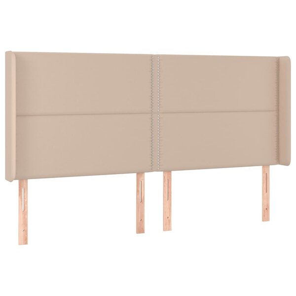 vidaXL Tête de lit avec oreilles Cappuccino 183x16x118/128 cm