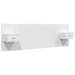 vidaXL Tête de lit avec armoires Blanc Bois d’ingénierie