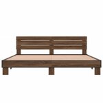 vidaXL Cadre de lit sans matelas chêne marron 180x200 cm