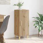 vidaXL Buffet chêne artisanal 34 5 x 34 x 90 cm Bois d'ingénierie