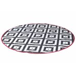 Bo-Camp Tapis d'extérieur Chill mat Falconwood 2 m rond noir et blanc