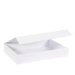 Boîte plate blanc mat à fermeture aimanté A4 de 4cm de h