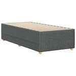 vidaXL Cadre de lit sans matelas gris foncé 100x200 cm tissu