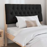 vidaXL Tête de lit capitonnée Noir 100 cm Pin massif