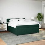 vidaXL Sommier à lattes de lit et matelas Vert foncé 200x200cm Velours