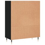 vidaXL Bibliothèque noir 69 5x32 5x90 cm bois d'ingénierie