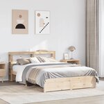 vidaXL Cadre de lit avec tête de lit sans matelas 150x200 cm