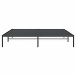 vidaXL Cadre de lit métal sans matelas noir 200x200 cm