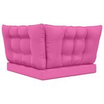 vidaXL Coussin de canapé d'extérieur 3 Pièces Rose Polyester