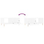 vidaXL Table basse blanc 90x50x40 cm bois d'ingénierie