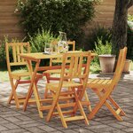 vidaXL Chaises de jardin pliantes 4 Pièces 36x46x86 cm Bois d'acacia massif