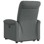 vidaXL Fauteuil inclinable électrique gris foncé tissu