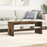 vidaXL Meuble TV Chêne fumé 100x40x40 cm Bois d'ingénierie