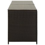 vidaXL Boîte de rangement de jardin résine tressée 200x50x60 cm marron