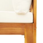 vidaXL Salon de jardin avec coussins 6 Pièces bois d'acacia solide