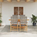 vidaXL Ensemble de salle à manger pour jardin 5 Pièces Gris