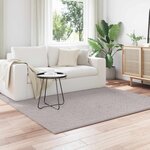 vidaXL Tapis de surface Carré HUARTE Sable 120 x 120 cm Polyester