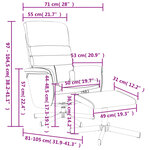 vidaXL Fauteuil inclinable de massage avec repose-pied gris similicuir