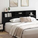 vidaXL Cabinet de Tête de Lit Chêne noir 220 x 19 x 101.5 cm