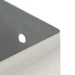 vidaXL Ancres de poteau 4 Pièces Métal galvanisé 91 mm