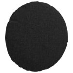 vidaXL Coussins de siège 2 Pièces Noir Ø30 x 13 cm tissu