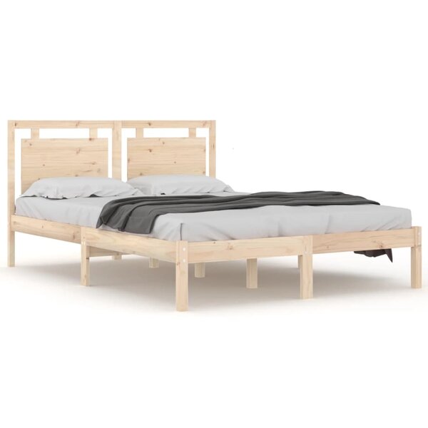 vidaXL Cadre de lit Bois massif 120x200 cm