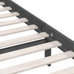 vidaXL Cadre de lit sans matelas gris bois massif 120x200 cm