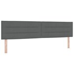 Tête de lit design lignes gris foncé 200 cm en tissu