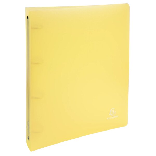 Classeur 4 Anneaux 30 Mm Polypropylène Chromaline Pastel - A4 Maxi - Jaune - Exacompta