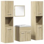 vidaXL Ensemble de meubles de salle de bain 5 Pièces chêne sonoma