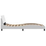 vidaXL Cadre de lit Dover blanc 100x200 cm similicuir