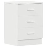vidaXL Table de chevet Blanc 38 x 35 x 56 cm Bois d'ingénierie