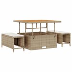 vidaXL Ensemble de canapé de jardin 12 Pièces Beige polyrotin