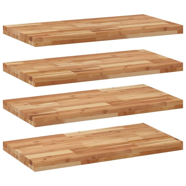 vidaXL Étagères flottantes 4 Pièces 60x40x4 cm acacia massif à l'huile