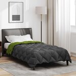 vidaXL Duvet d'hiver Vert et Anthracite 220 x 135 cm Microfibre