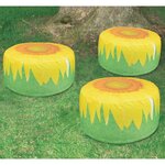 Esschert design pouf d'exterieur gonflable motif tournesol 58 cm