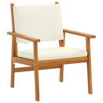 vidaXL Ensemble de canapé de jardin 3 Pièces Marron 45 x 45 x 38cm