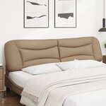 vidaXL Coussin de tête de lit Hvar cappuccino 200 cm similicuir