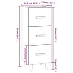 vidaXL Buffet blanc 34 5x34x90 cm bois d'ingénierie