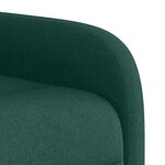 vidaXL Fauteuil inclinable Vert foncé Tissu