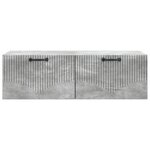 vidaXL Meuble TV mural Gris béton 98 x 41 x 30 cm Bois d'ingénierie