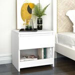 vidaXL Tables de chevet 2 Pièces Blanc 40x30x39 cm Aggloméré