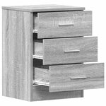 vidaXL Table de chevet Sonoma gris 38x35x56 cm Bois d'ingénierie
