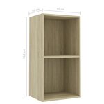 vidaXL Bibliothèque à 2 niveaux Chêne sonoma Bois d’ingénierie