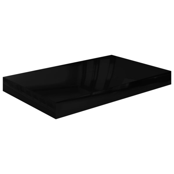 vidaXL Étagère murale flottante Noir brillant 40x23x3 8 cm MDF